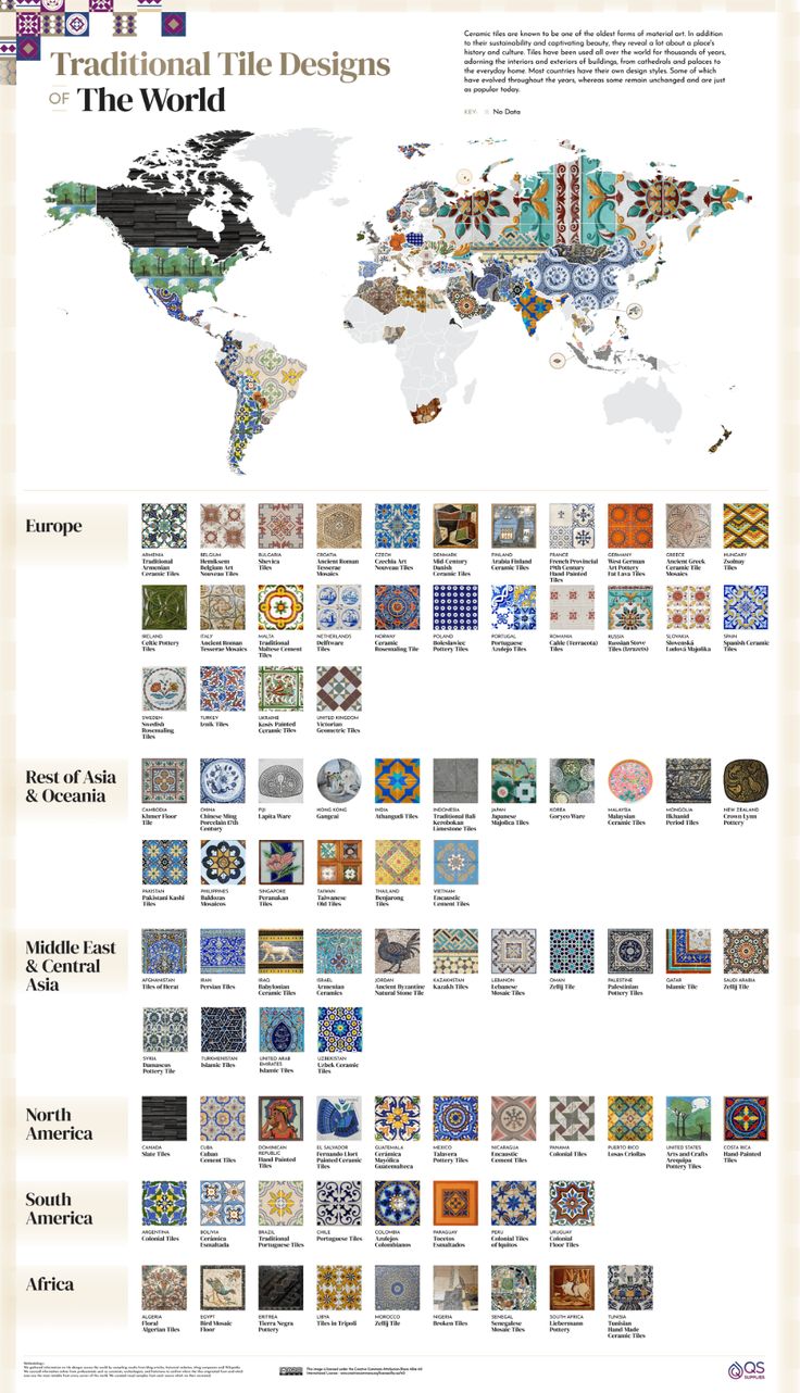 the world map is shown with many different designs