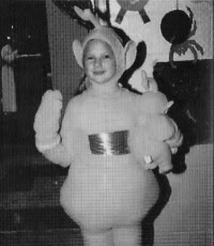 an old photo of a person dressed as a character from the animated movie toy story book