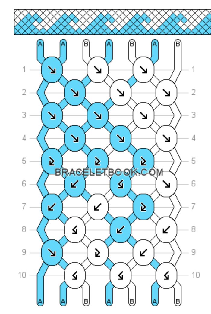 the diagram shows how to make an interlaced chain with numbers and symbols on it