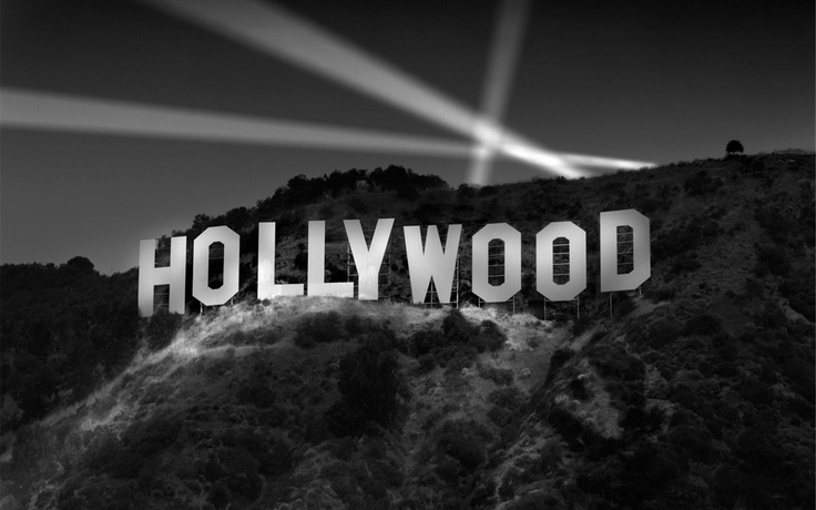 the hollywood sign on top of a mountain