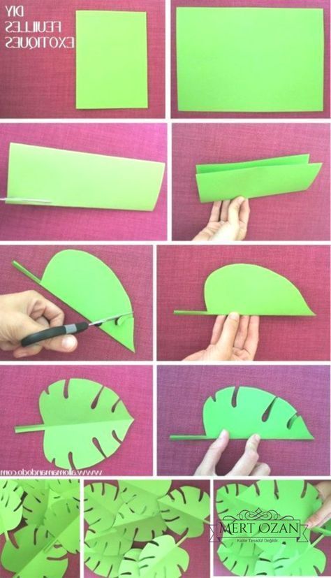 the steps to make a paper leaf