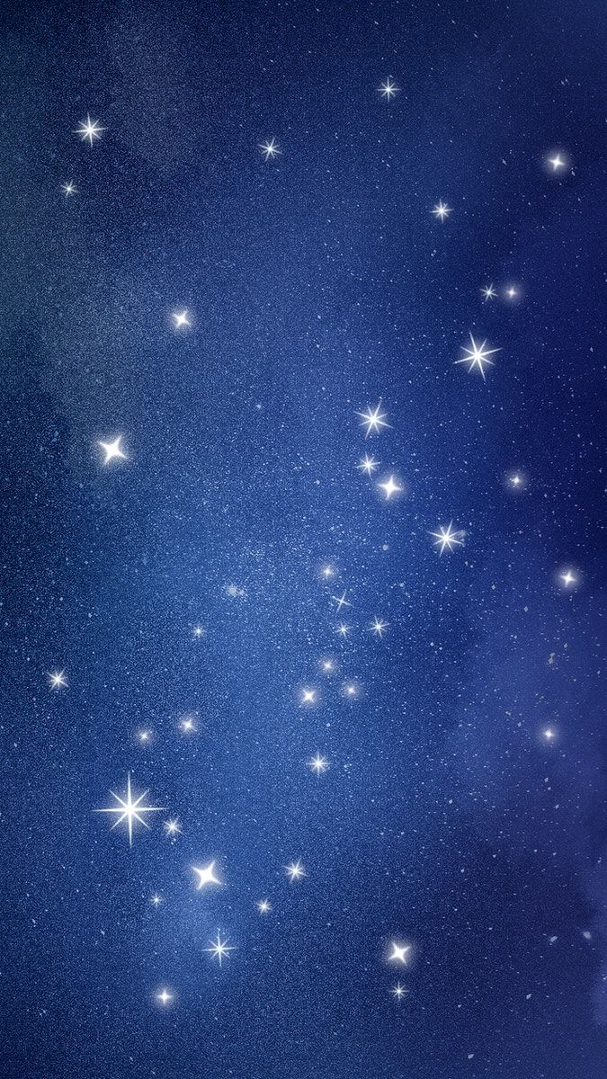 the night sky is filled with white stars