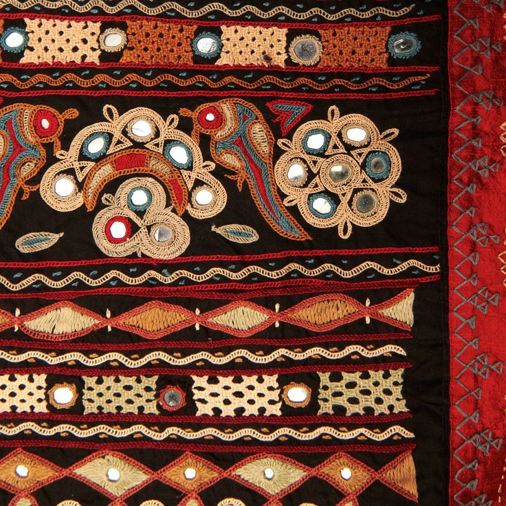 a close up of a piece of cloth with designs on it and buttons in the middle