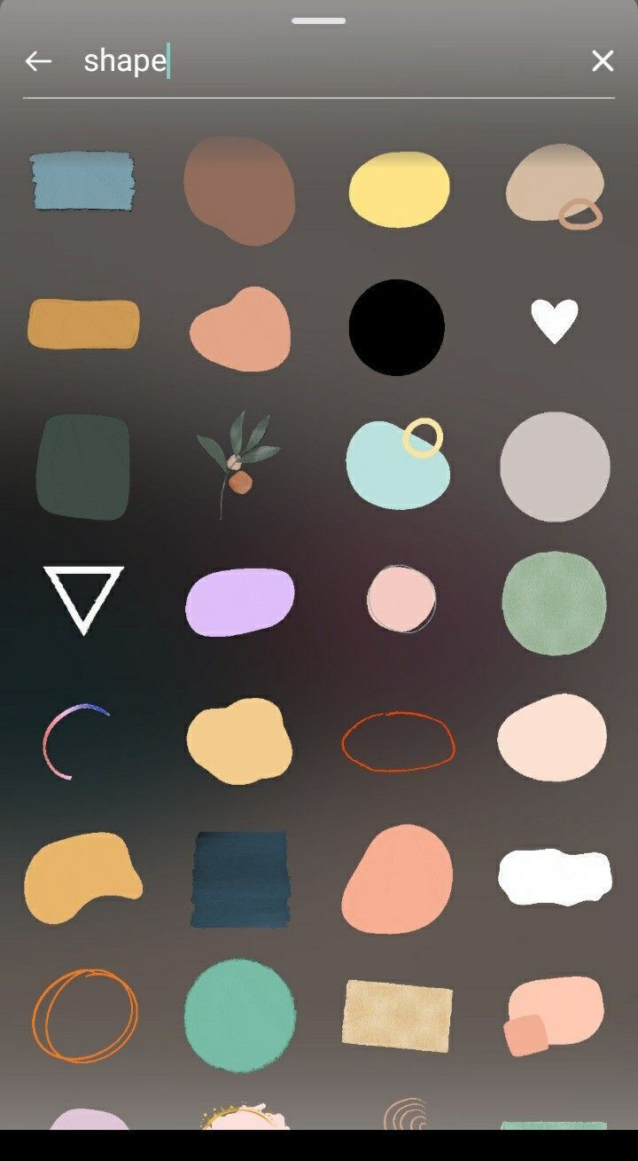 an iphone screen with different shapes and colors