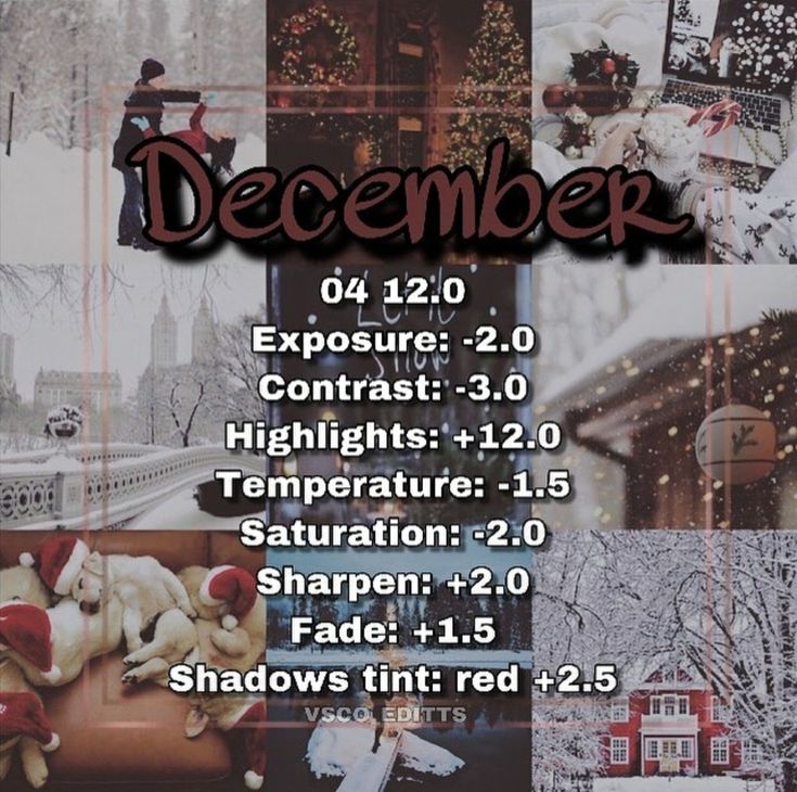 a poster with the dates and times for december in different pictures, including snowflakes