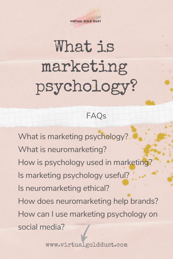 a pink poster with the words what is marketing psychology?