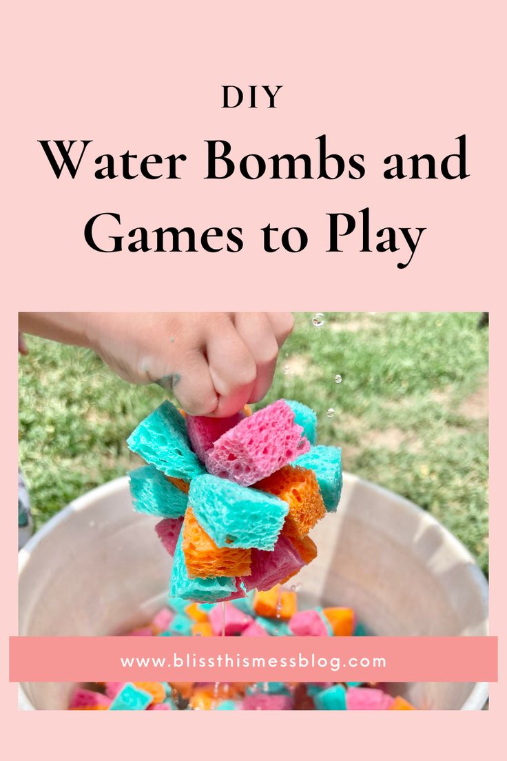 Sponge Water Balloons, Fun Water Games, Diy Sponges, Water Pail, Summer Boredom Busters, Frozen Tags, June Crafts, How To Make Water, Youth Games