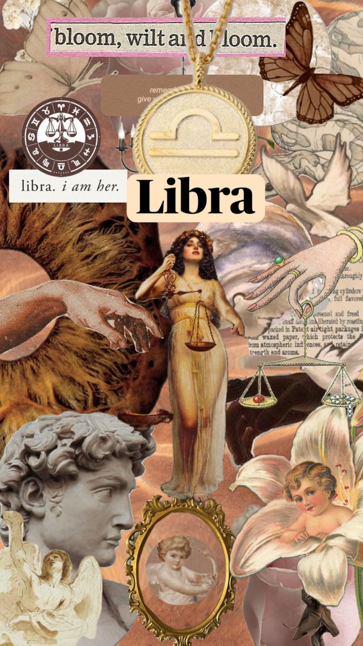 a collage of images with the words libra