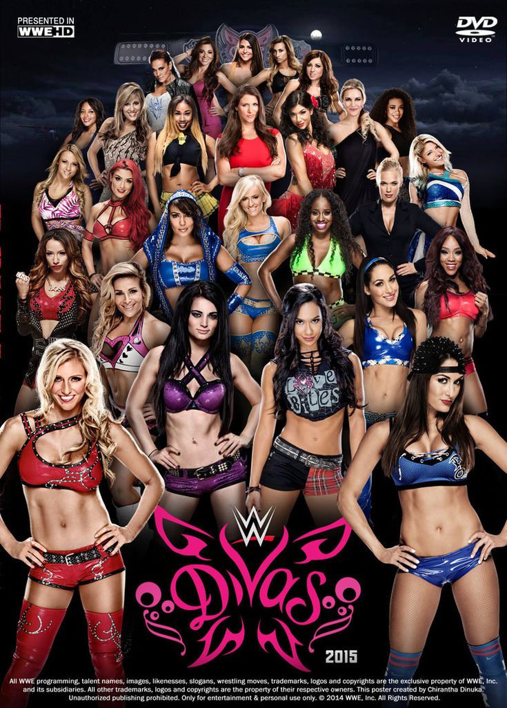WWE Divas Poster by Chirantha on DeviantArt Wwf Diva, Wwe Total Divas, Wwe Women's Division, Nxt Divas, Paige Wwe, Wwe Diva, Wwe Women, Aj Lee, Wwe Tna