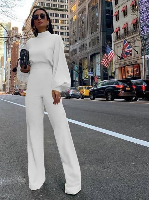 Pantsuit Wedding, All White Outfit, Ținută Casual, Modieuze Outfits, Elegantes Outfit, Looks Chic, Mode Inspo, Dress Silhouette, White Outfits