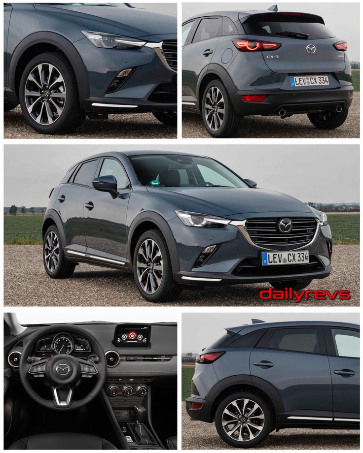 four different views of the new mazda cx - 3