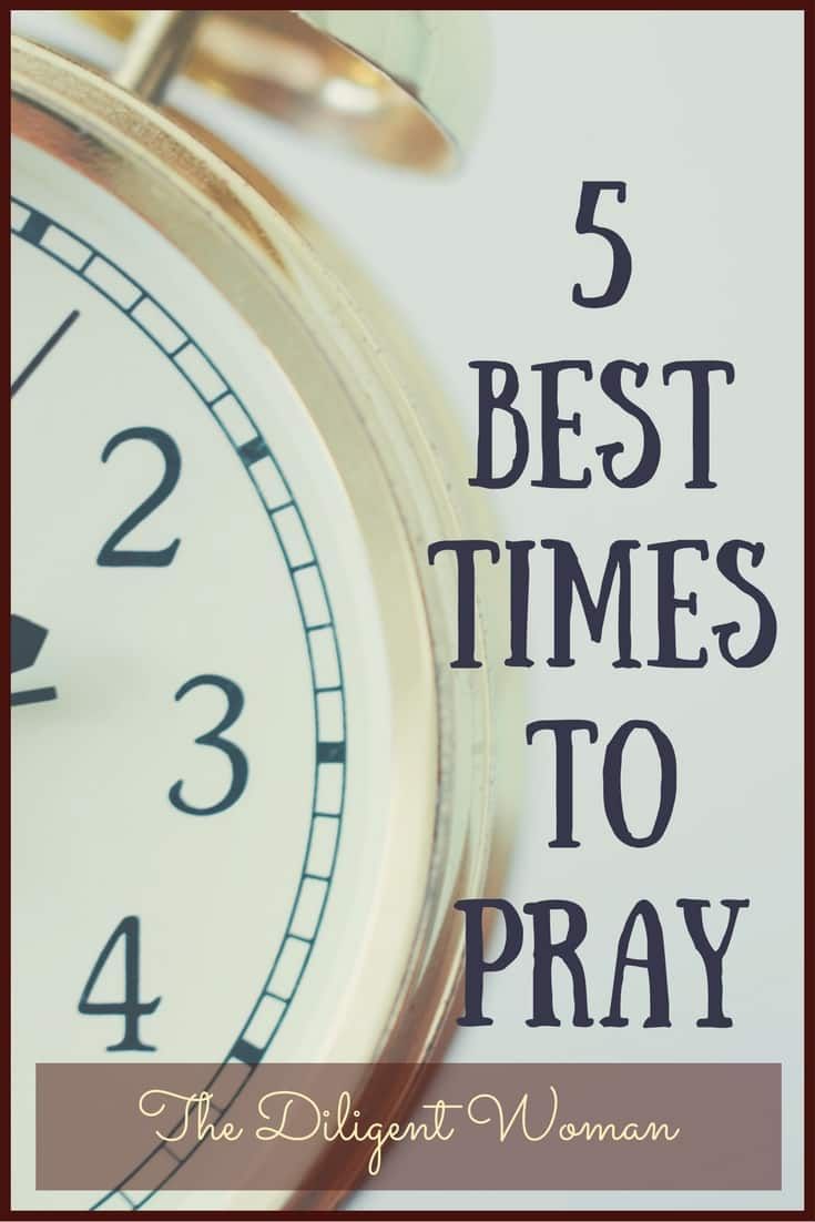 an alarm clock with the words 5 best times to pray
