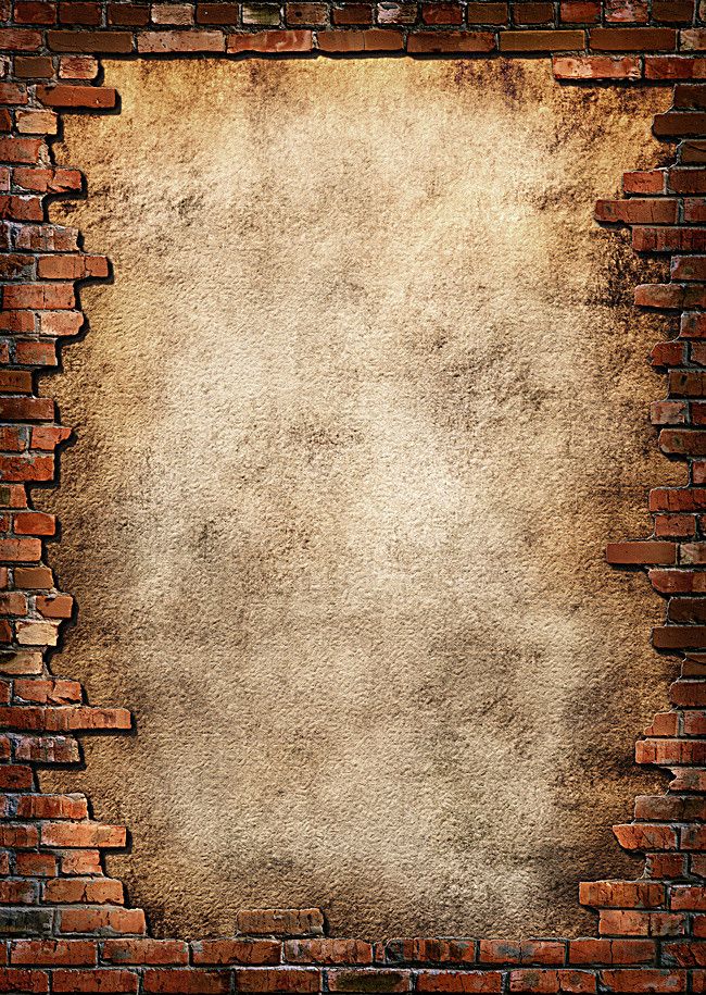 an old brick wall with a grungy frame in the middle, as if it were made out of bricks