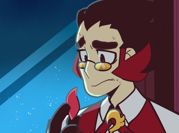 an animated image of a man with glasses and a red suit holding a bird in his hand