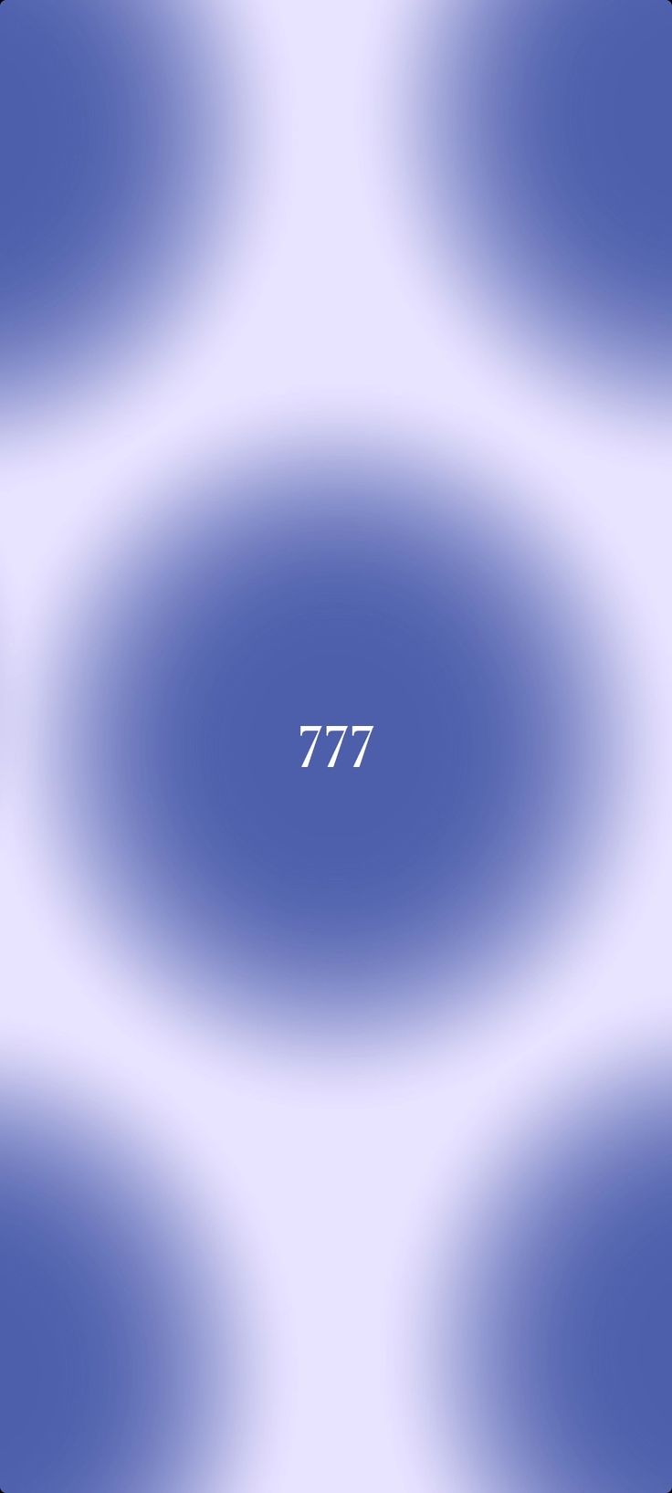 an abstract blue and white background with the number 777 in it's center