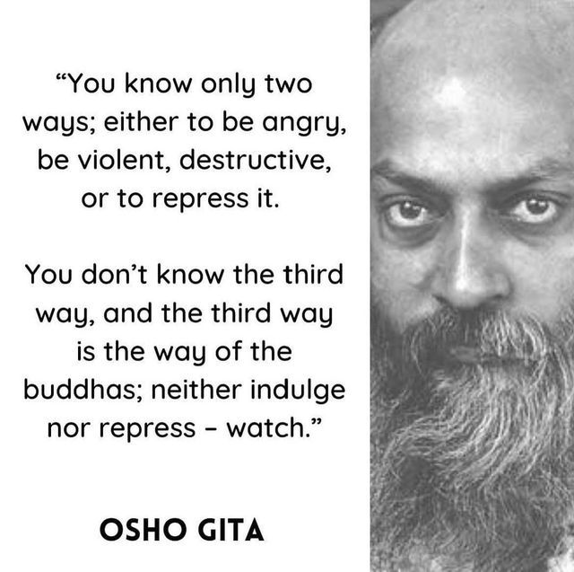 an old photo with a quote from osho gita on the front and back