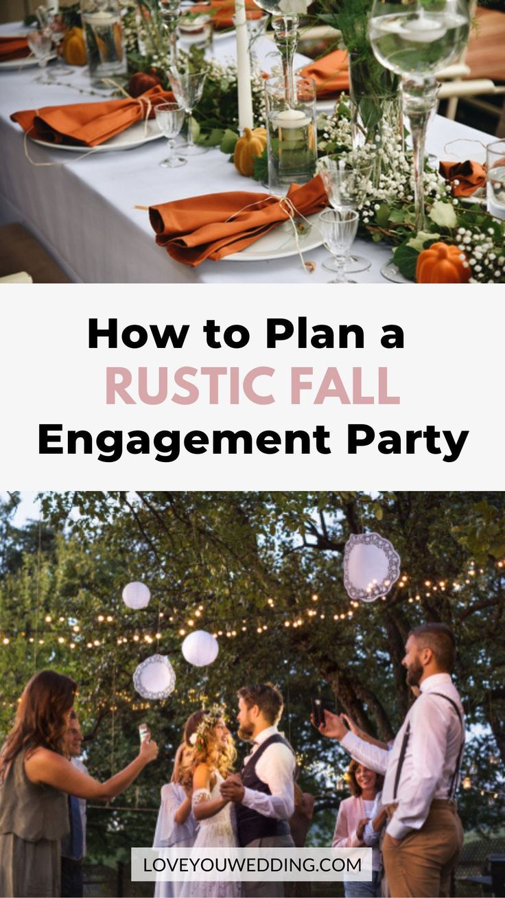 Themed Engagement Party Ideas, Fall Themed Engagement Party, Party Decorations Centerpieces, Engagement Party Centerpieces, Fall Engagement Party, Themed Engagement Party, Rustic Engagement Party, Outdoor Engagement Party, Engagement Party Decorations Diy