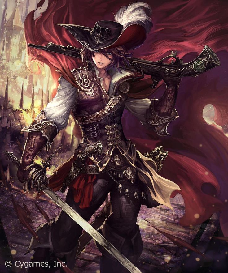 Female swashbuckler. RPG character portrait inspiration for fantasy games like Pathfinder of DnD. Awesome feathered hat. Anime Pirate, Personaje Fantasy, Pirate Art, Art Manga, Fantasy Male, Fantasy Warrior, Arte Fantasy, 판타지 아트, Character Design Male
