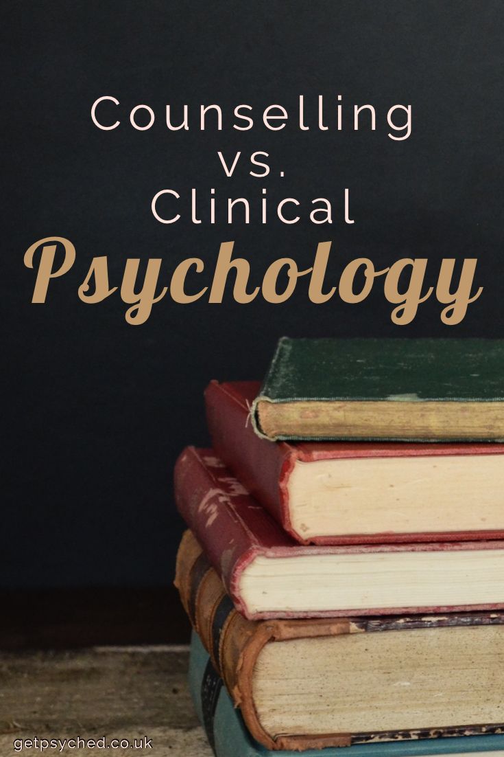several books stacked on top of each other with the words, counseling vs clinic psychology