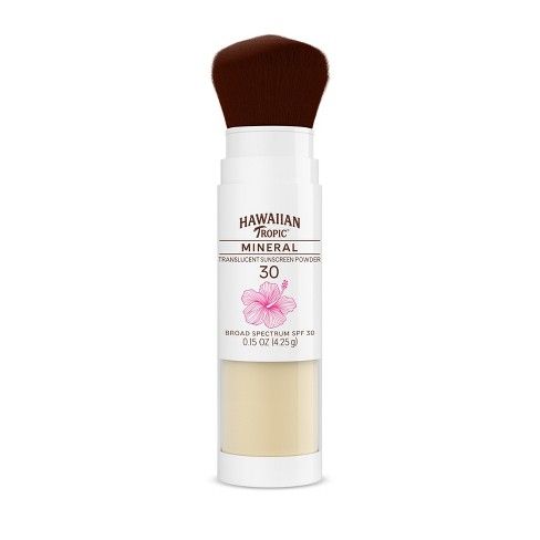 Hawaiian Tropic Mineral Skin Nourishing Sunscreen Powder Brush - SPF 30 - 0.15oz Sunscreen Powder, Sunscreen Makeup, Powder Sunscreen, Travel Skincare, Daily Beauty Routine, Hawaiian Tropic, Protector Solar, Foundation Concealer, Birthday Wishlist