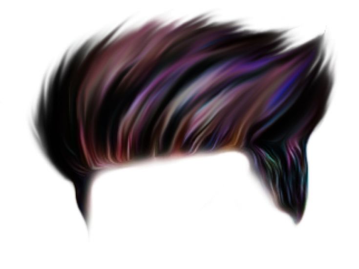 an abstract photograph of a man's hair with purple and black streaks on it