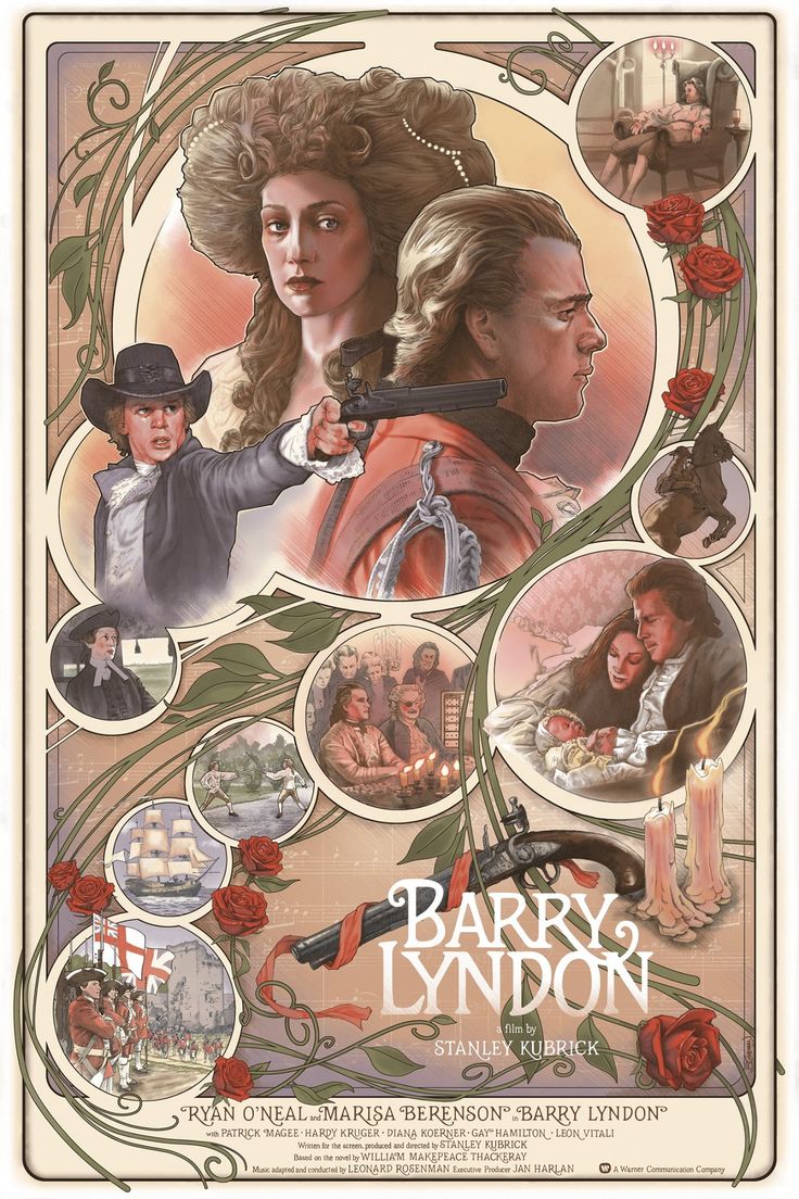 the movie poster for barry and lynon, starring actors from two different films