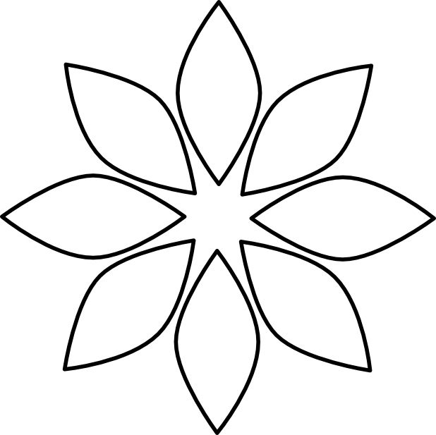 a flower with leaves on it coloring page