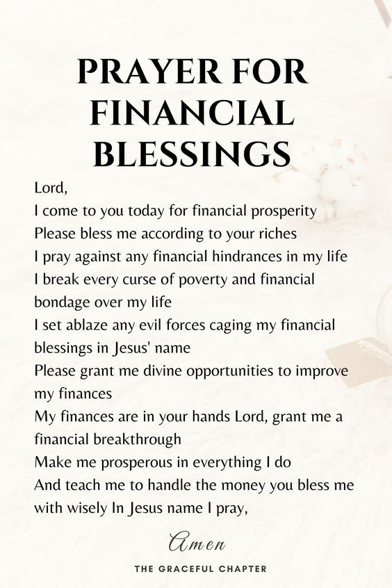 a prayer for financial blessings with the words i come to you today, financial prosperity