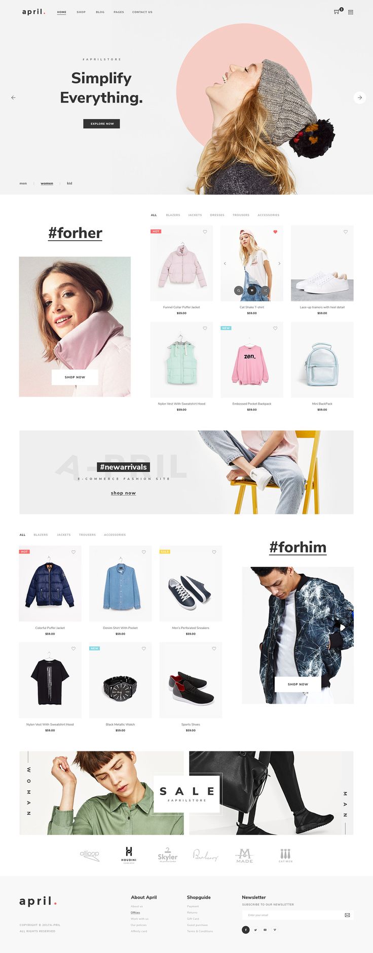 the landing page for an eco - friendly clothing store, with different items displayed on it