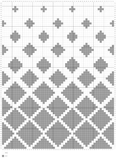 a cross stitch pattern in grey and white