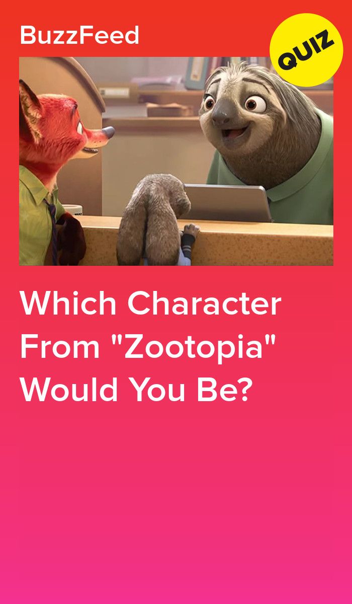 the movie poster for which character is from zootopia? would you be?