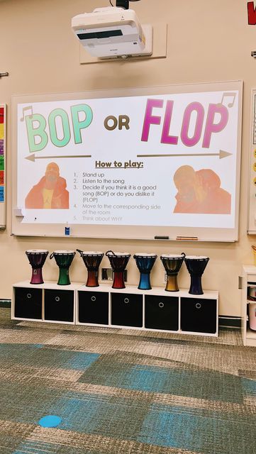 a bulletin board in the middle of a room