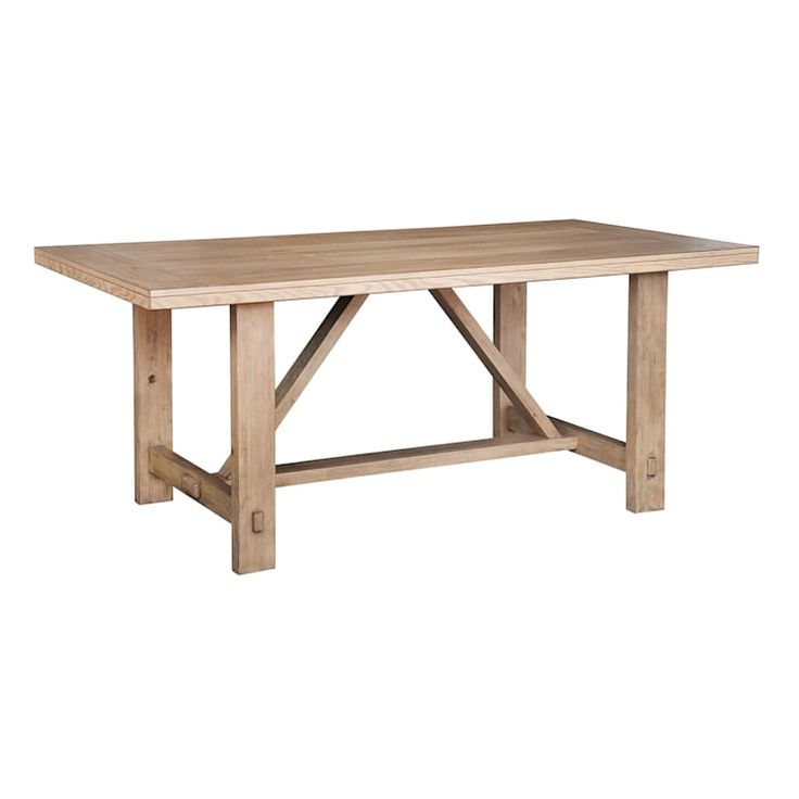 a wooden table on a white background