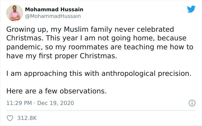 a tweet from the muslim family on christmas day is shown in this image