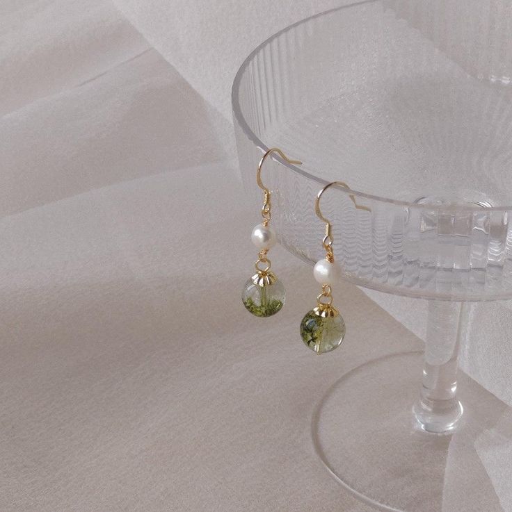 Green Phantom Quartz Earrings - Abbott Atelier Green Phantom Quartz, Jewelry Sketches, Green Ghost, Female Jewelry, Jewellery Sketches, Retro Earring, Phantom Quartz, Green Gems, Pearl Sterling Silver