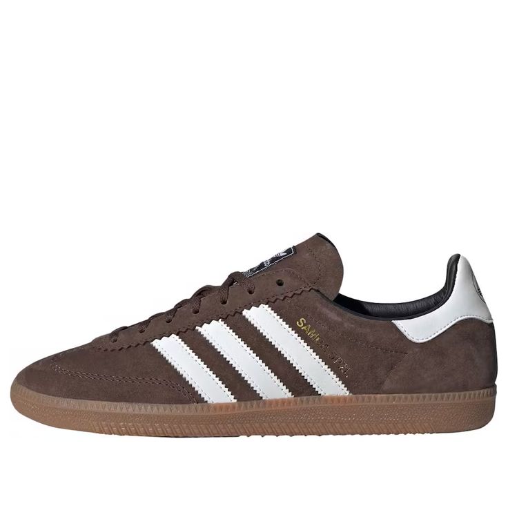 adidas Samba Deco Spezial 'Brown White Gum' IF5739 Brown Spezial Adidas Outfit, Brown Adidas Outfit, Brown Samba Outfit, Adidas Samba Women, Brown Samba, Doodle Shoes, Brown Adidas, Winter Wishlist, Homecoming Shoes