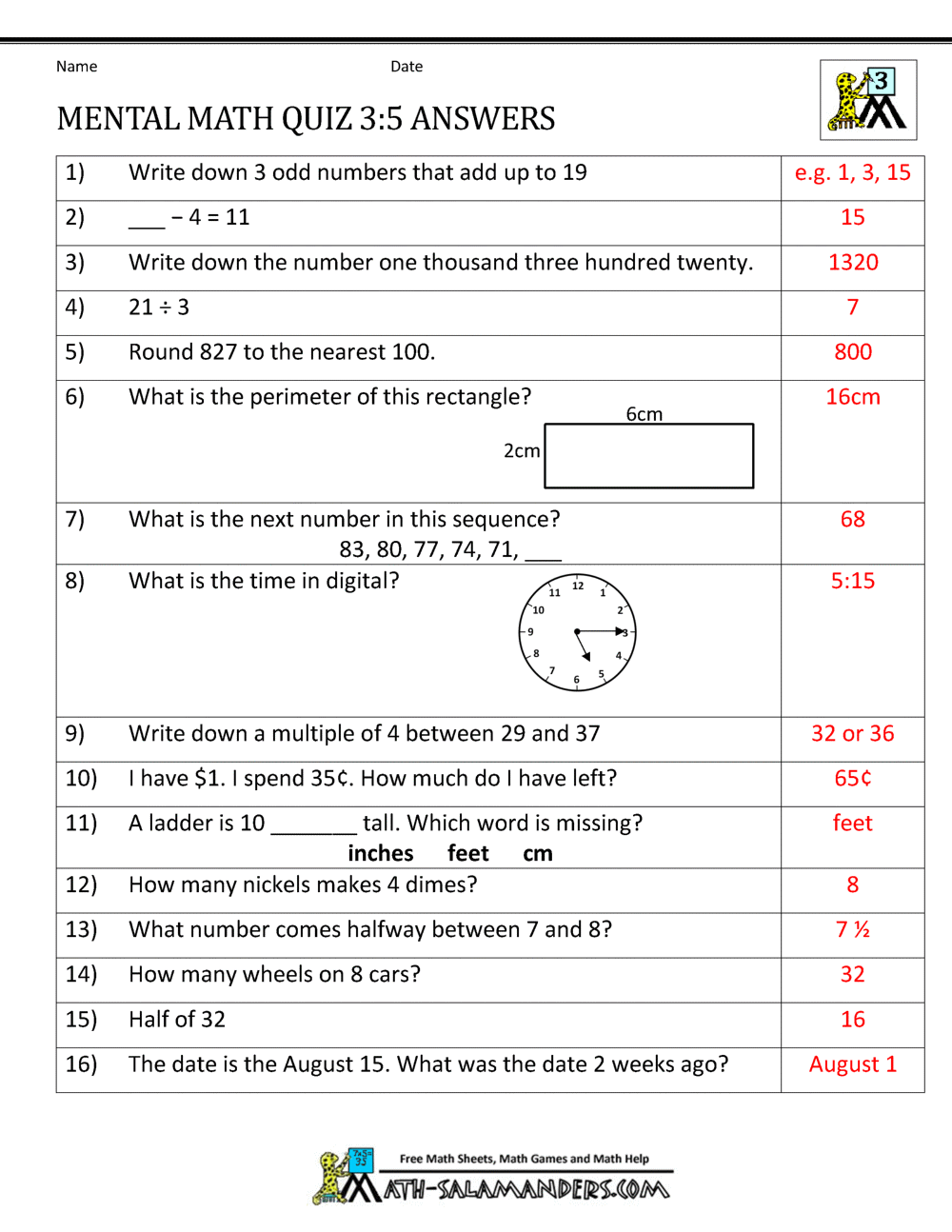 mental math quiz 3rd 5 Montessori, Maths Quiz With Answers, Mathematics Quiz, General Quiz, Exam Preparation Tips, Mental Math Strategies, Math Quiz, Pencil Stand, Mental Maths