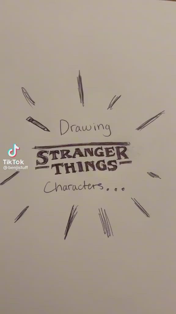 This may contain: a drawing with the words draw my strange things character on it's back side