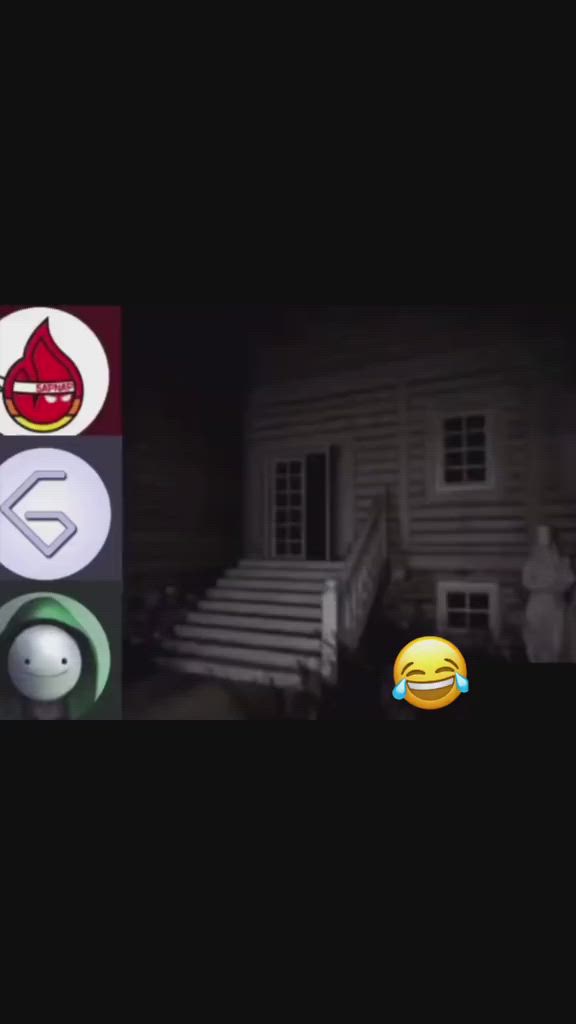 This may contain: an image of a creepy house at night with emoticions on the wall and stairs