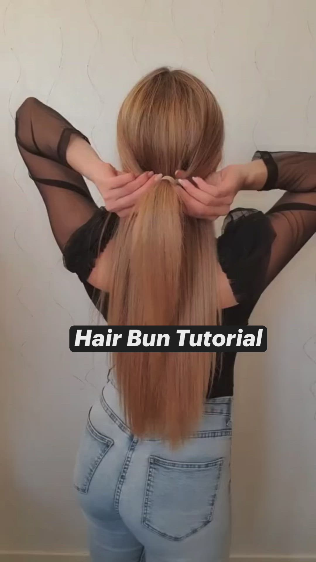 This contains an image of: Hair Bun Tutorial for Girls | Hair Inspiration