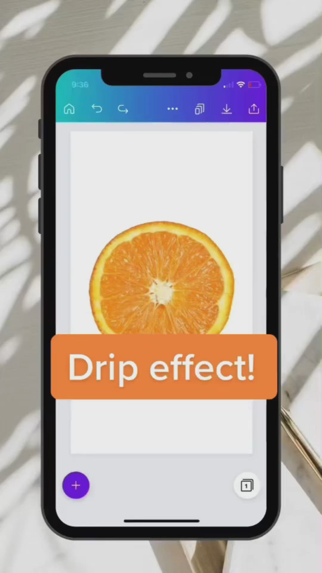 This contains an image of: Create Drip effect in less than one minute ! #canvahacks #canvatips #canvatutorial #designhack