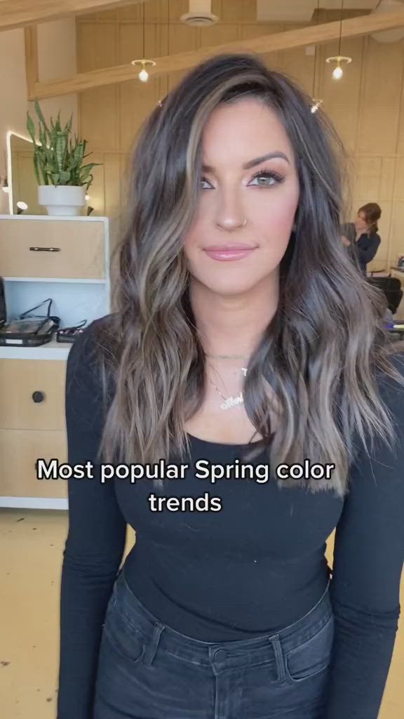 This contains an image of: Popular Spring Hair Color Trend