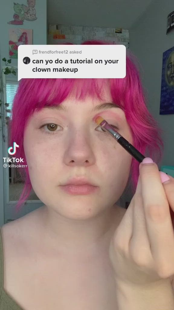 This contains an image of: Sad Clown makeup