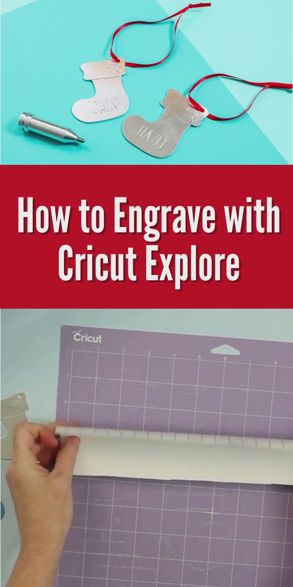 This may contain: how to engrave with cricut explore on the appliance board