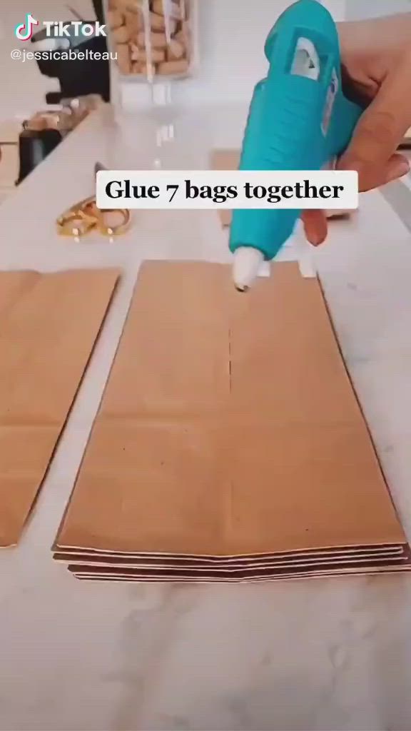 This contains an image of: Glue 7 bags together nd u'll be surprised Credits:@jessicabelteau