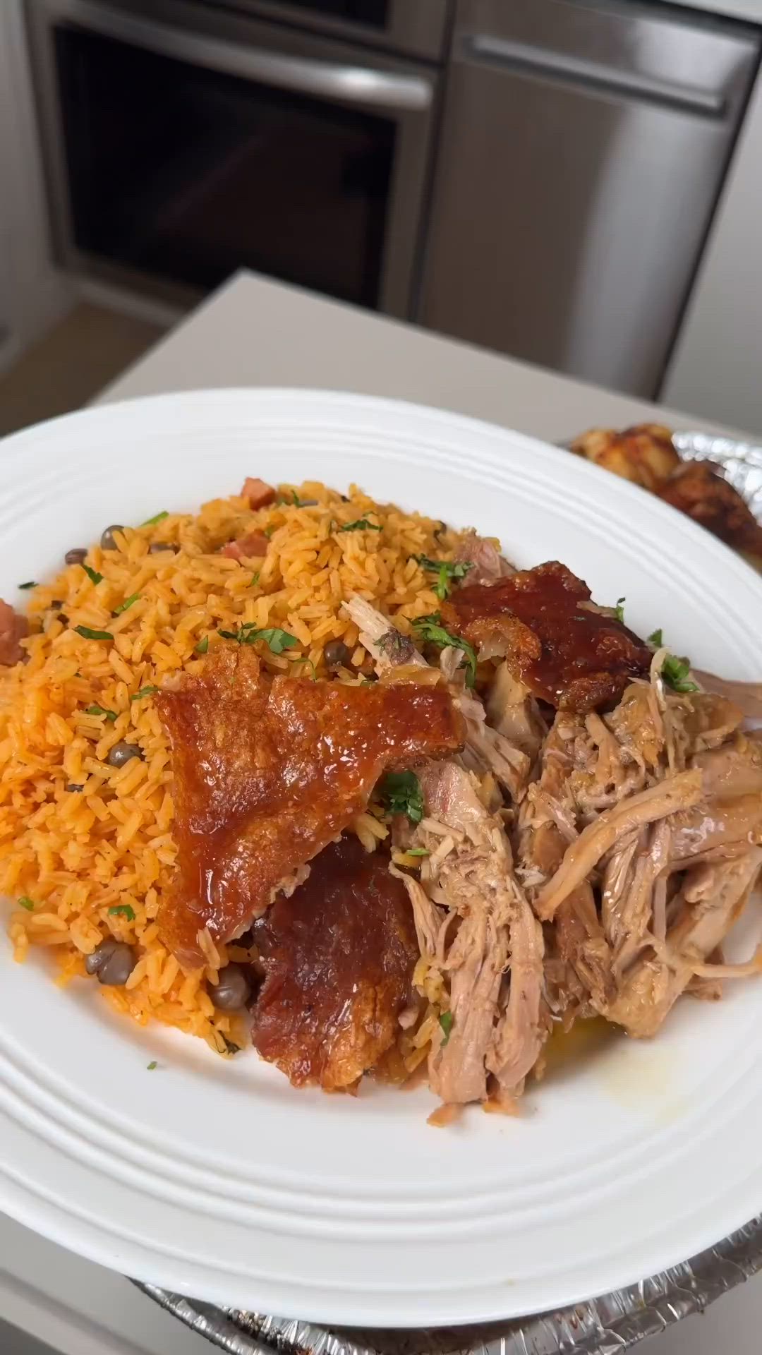 This contains: Pernil Puerto Rican Recipe