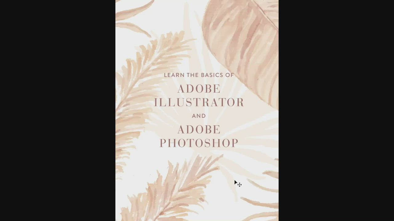 This may contain: the front cover of adobe illustrator and adobe photoshop, with an image of leaves