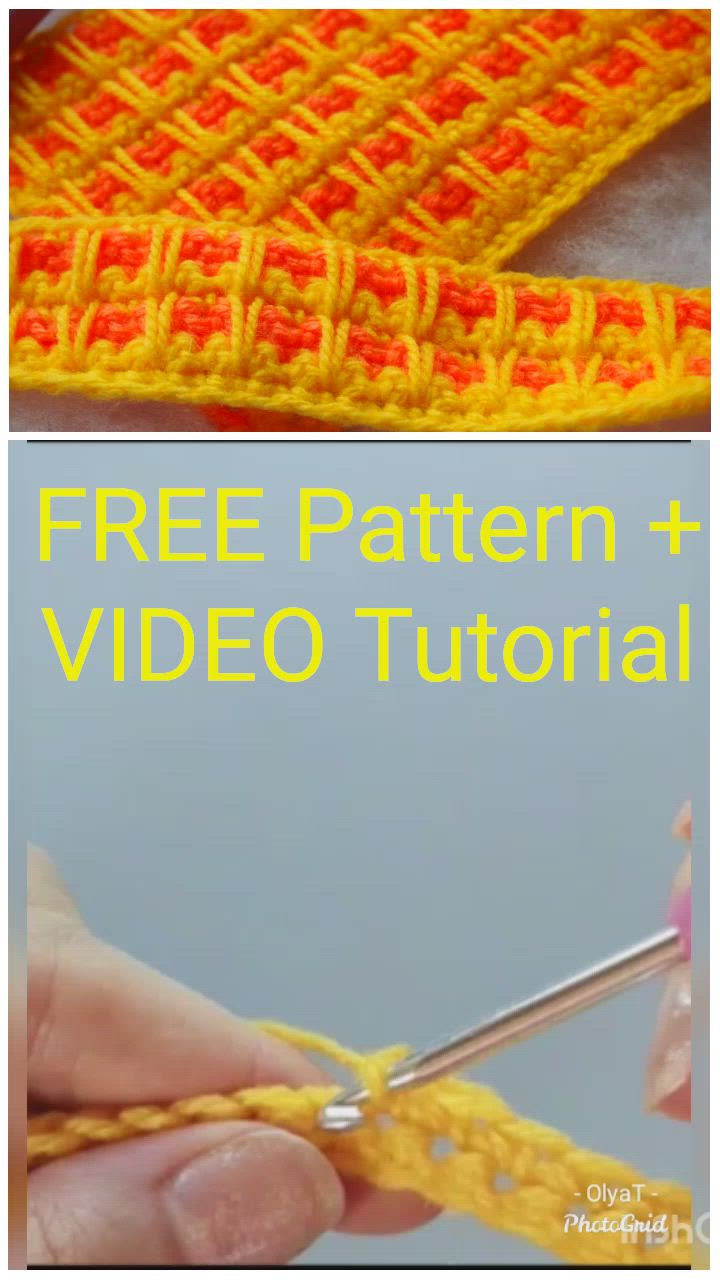 This may contain: the video is showing how to crochet