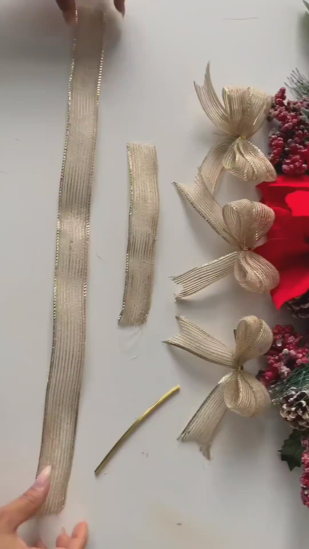 This contains: Christmas Gift Wrapping Ribbon & Bow Tutorial Ideas