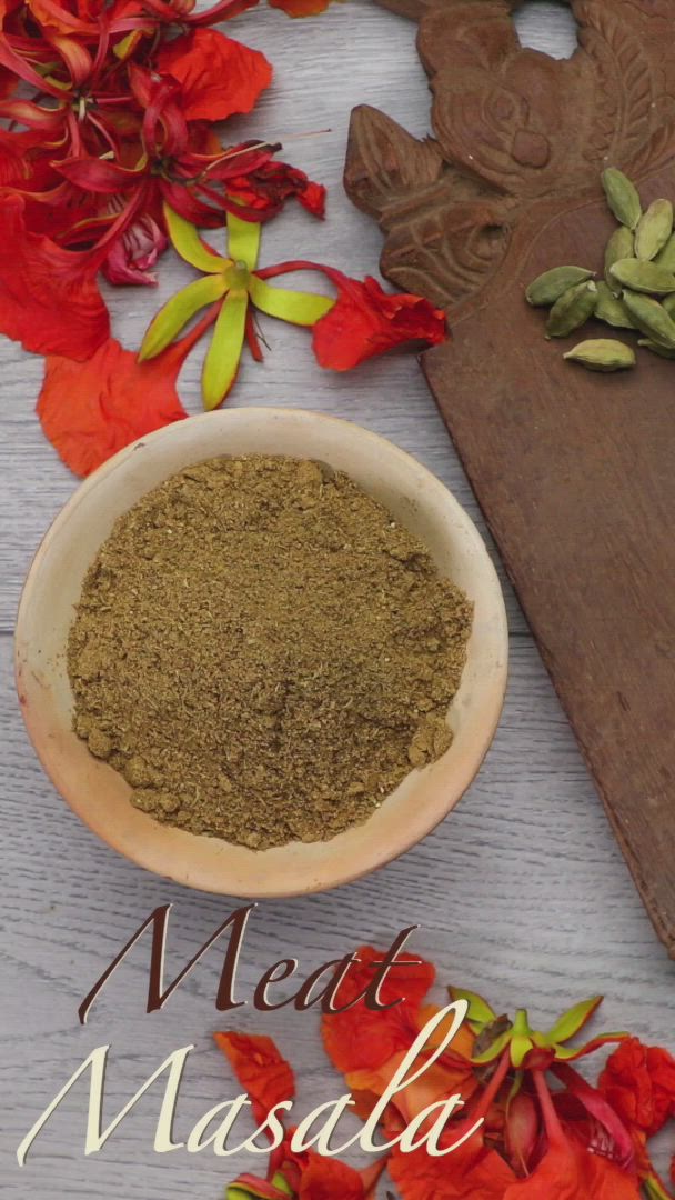 This contains: Dry roasting whole spices before grinding them is essential to improve the flavour of the spices and to release their essential oils. It also increases the shelf-life of the mutton masala powder.